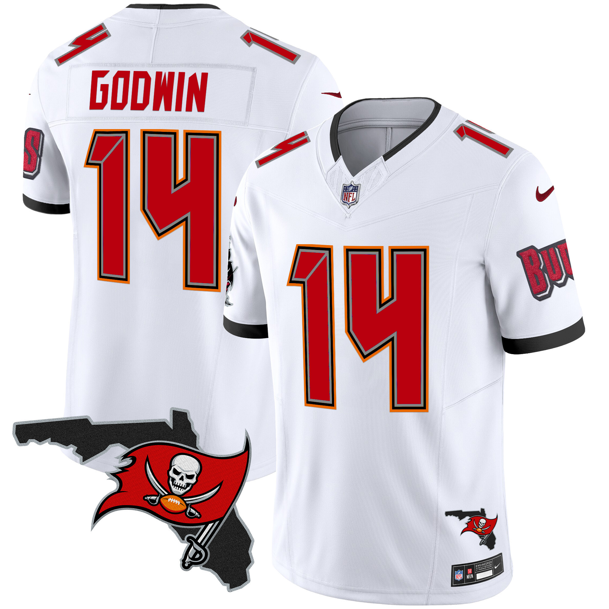 Men's Buccaneers Florida Patch Vapor Limited Jersey V2 - All Stitched - Image 24