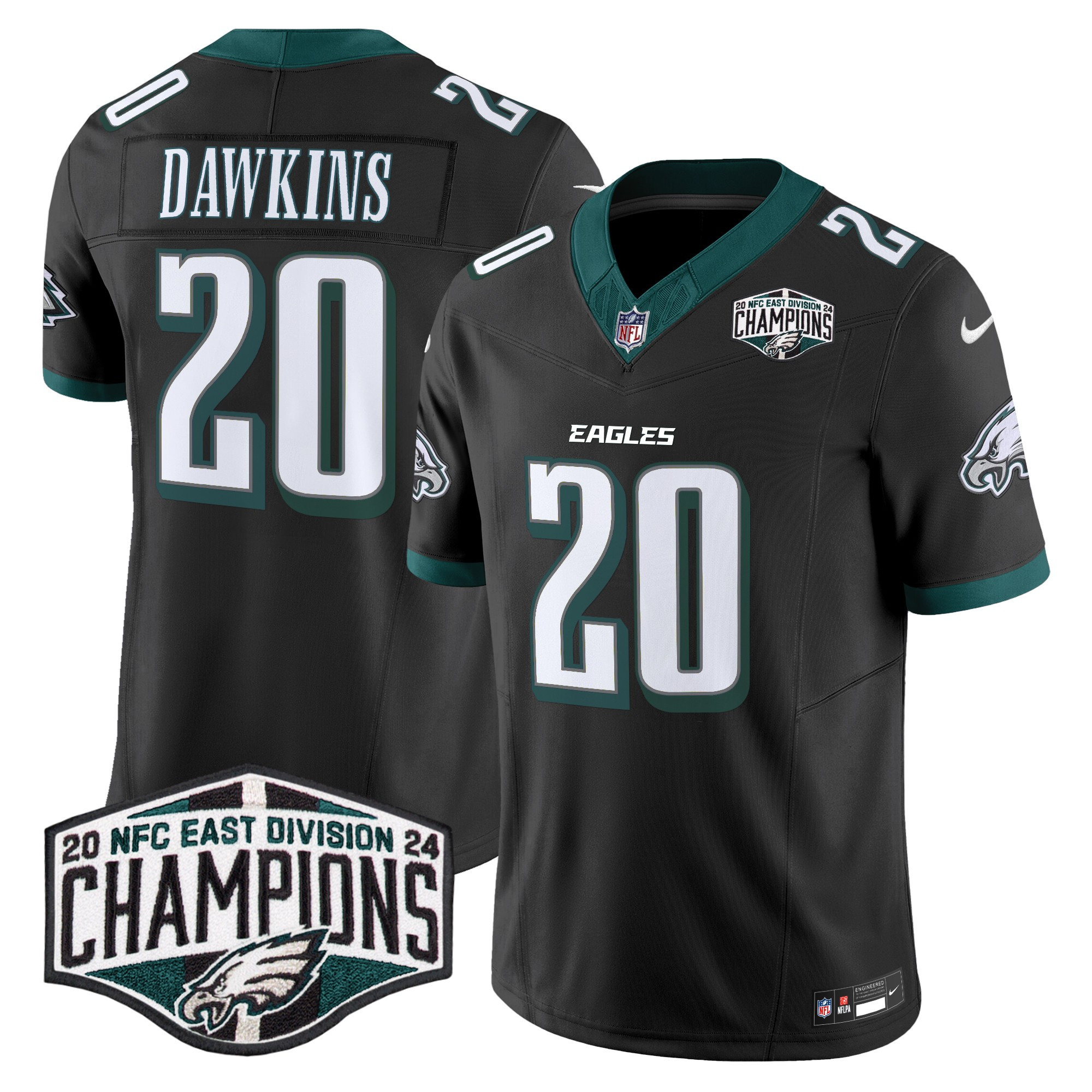 Men's Eagles 2024 NFC East Division Champions Vapor Limited Jersey - All Stitched