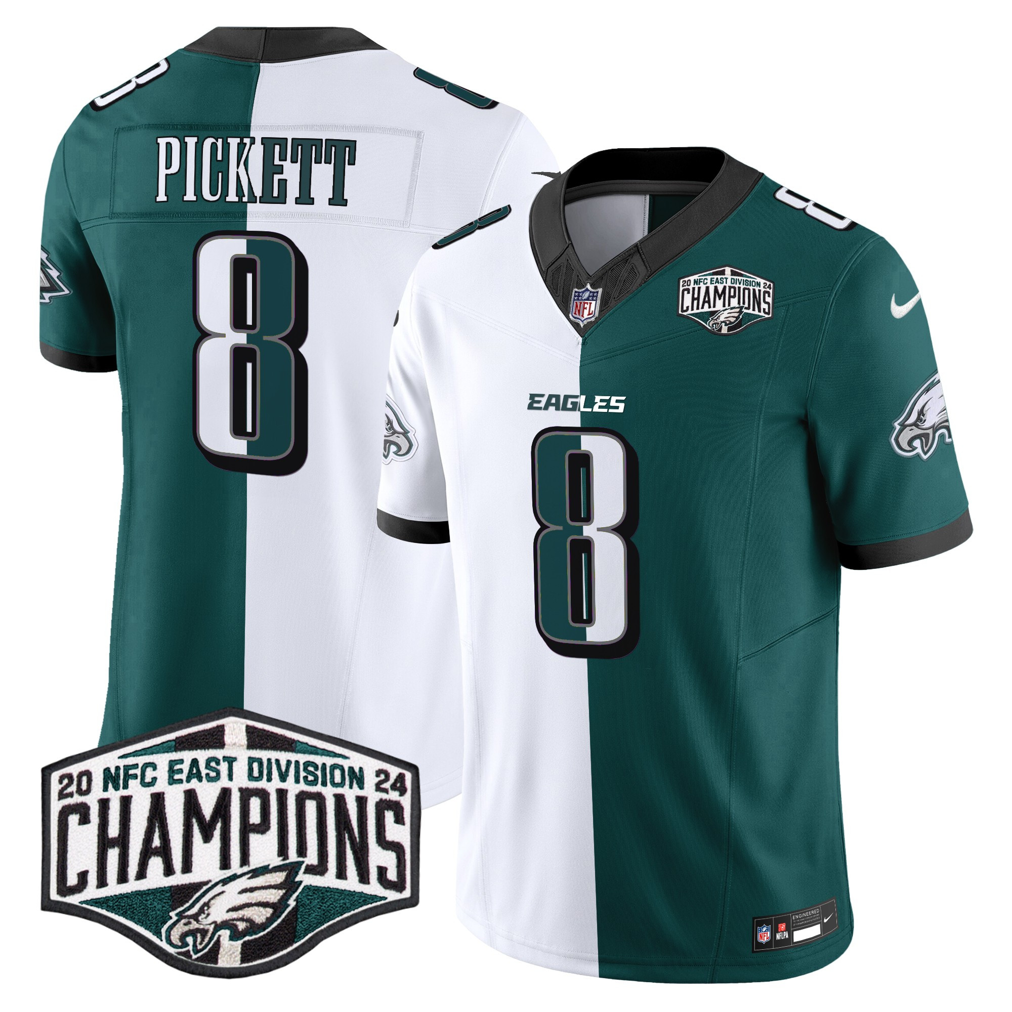 Men's Eagles 2024 NFC East Division Champions Vapor Limited Jersey - All Stitched - Image 42