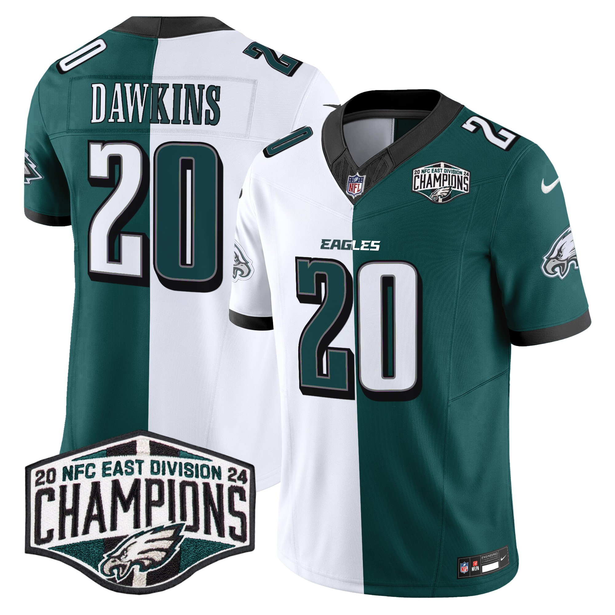 Men's Eagles 2024 NFC East Division Champions Vapor Limited Jersey - All Stitched - Image 48