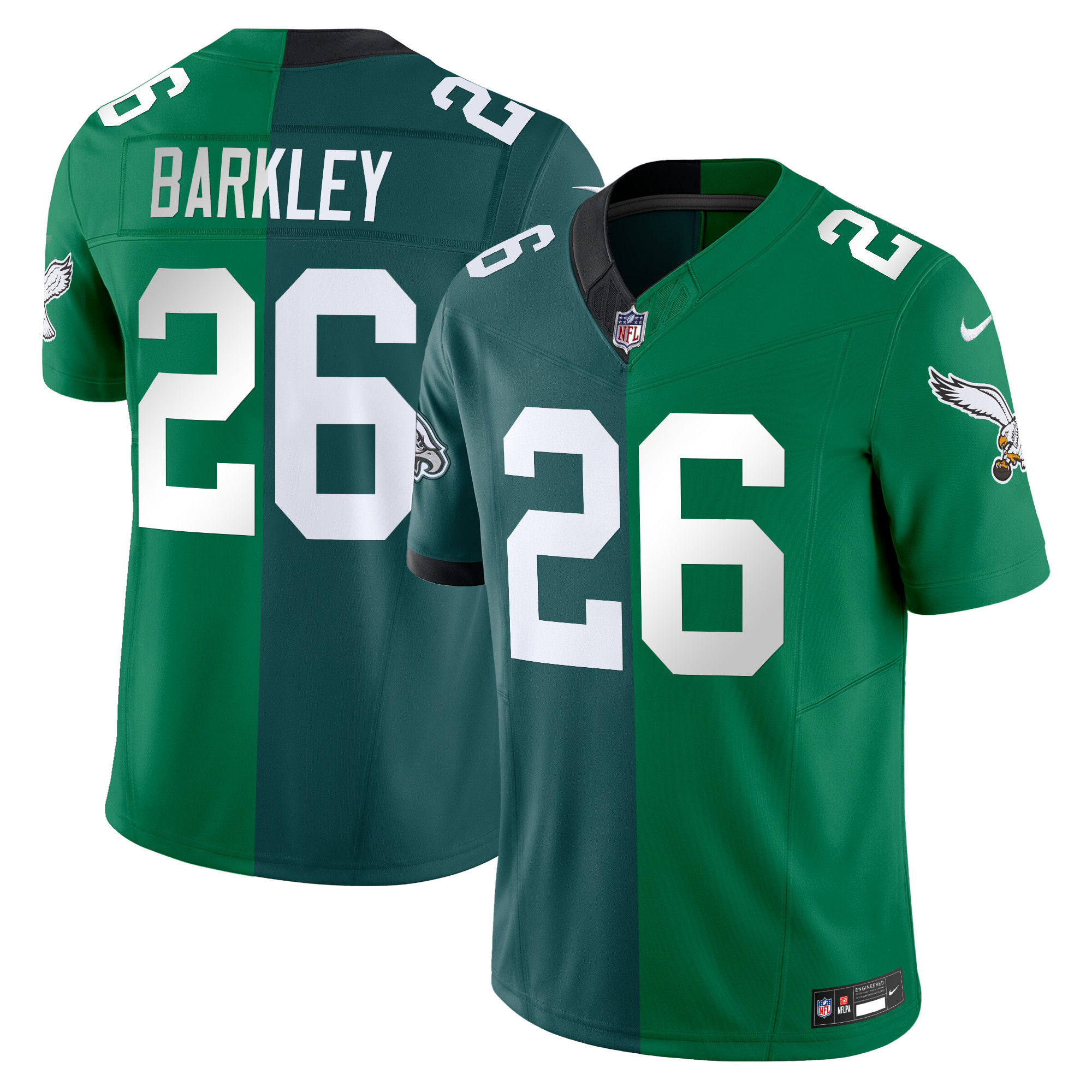 Saquon Barkley Eagles Split Vapor Limited Jersey V2 - All Stitched - Image 3