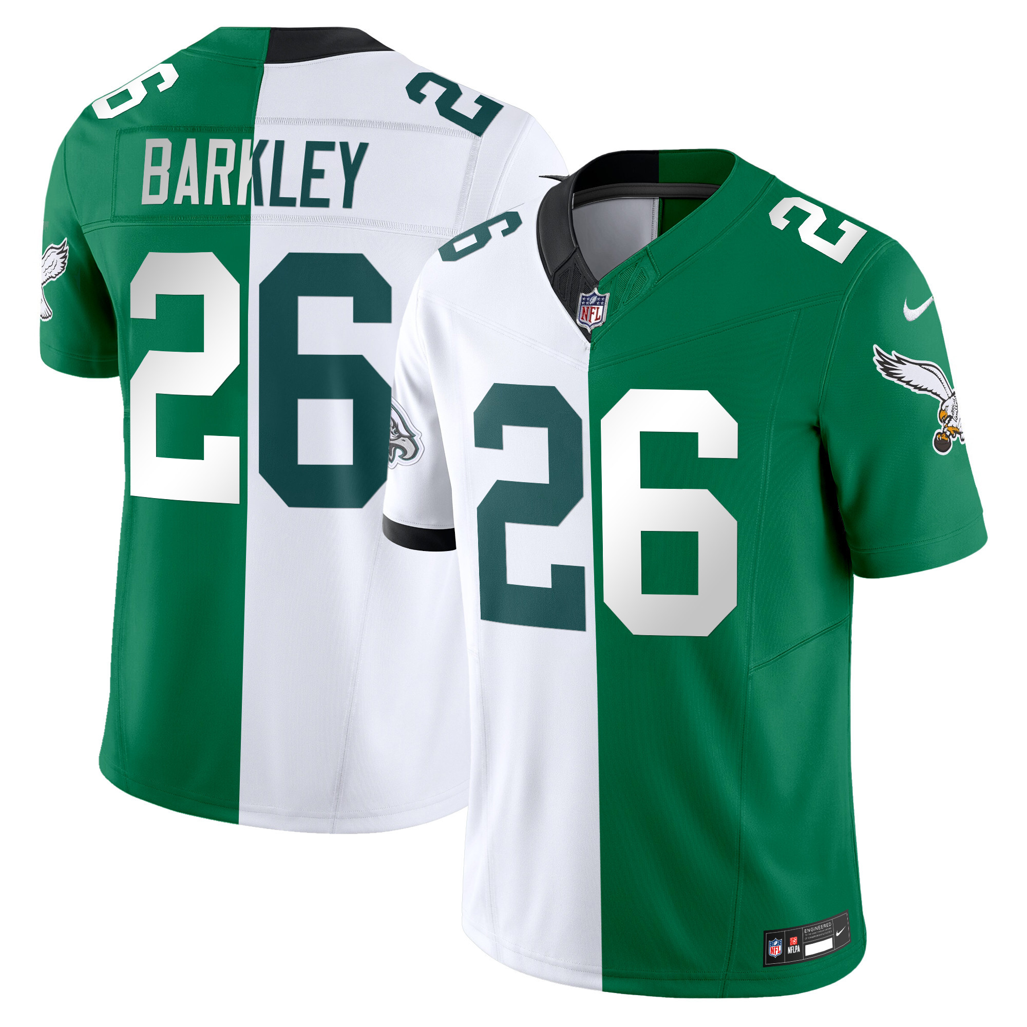 Saquon Barkley Eagles Split Vapor Limited Jersey V2 - All Stitched