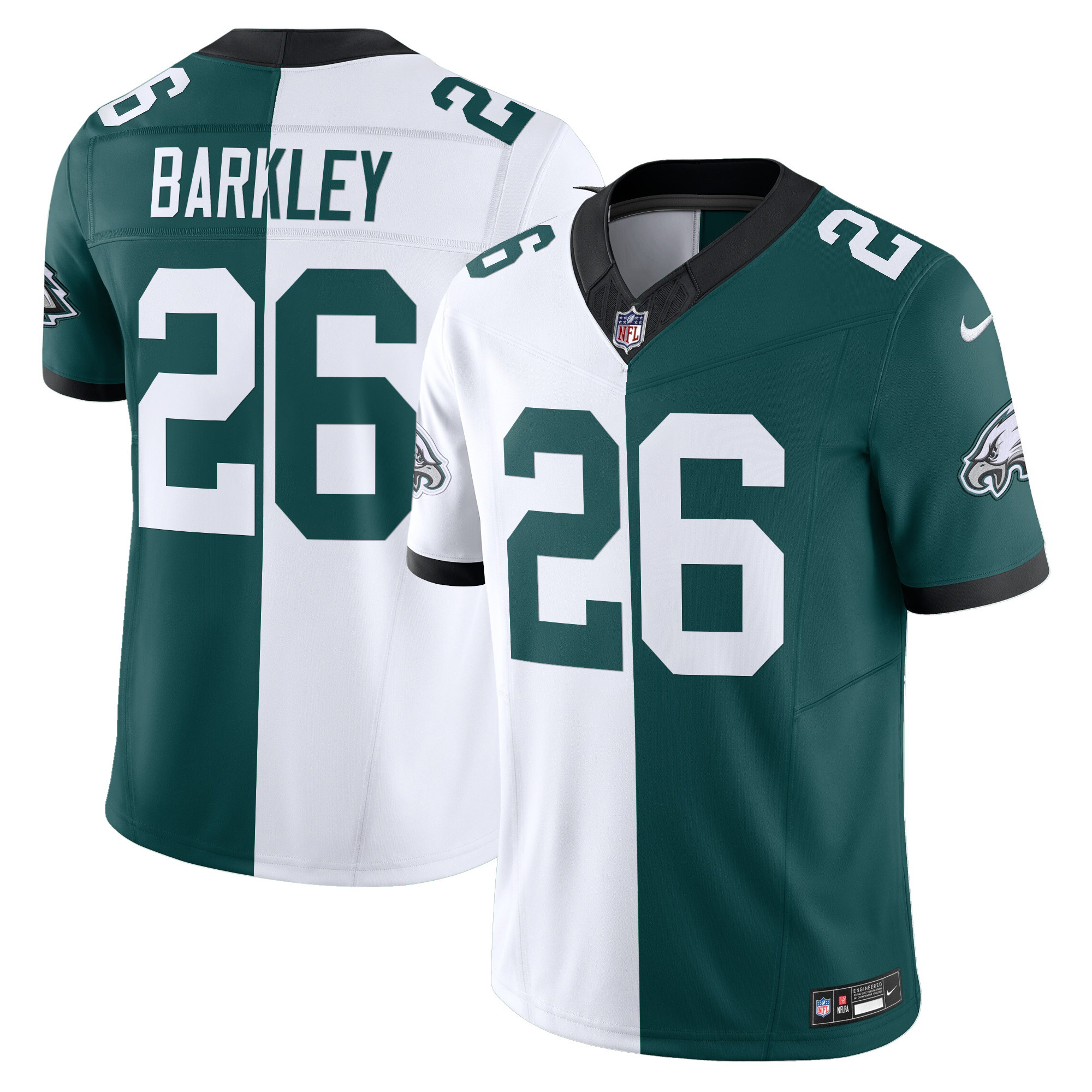 Saquon Barkley Eagles Split Vapor Limited Jersey V2 - All Stitched - Image 2