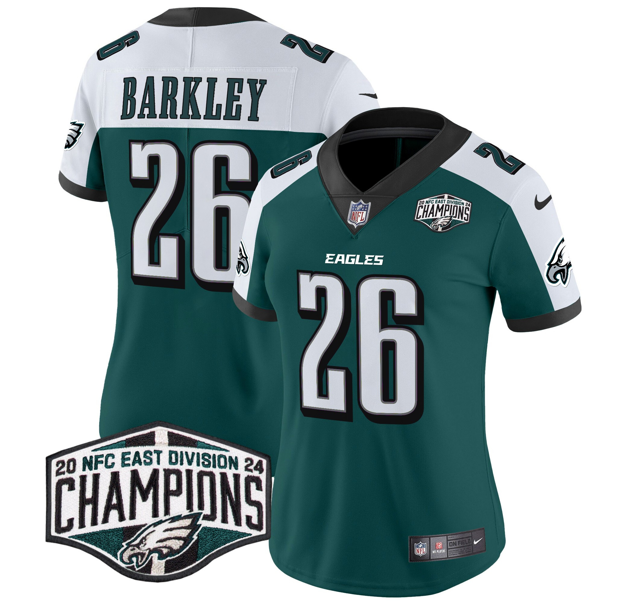 Women's Eagles 2024 NFC East Division Champions Vapor Limited Jersey - All Stitched - Image 25