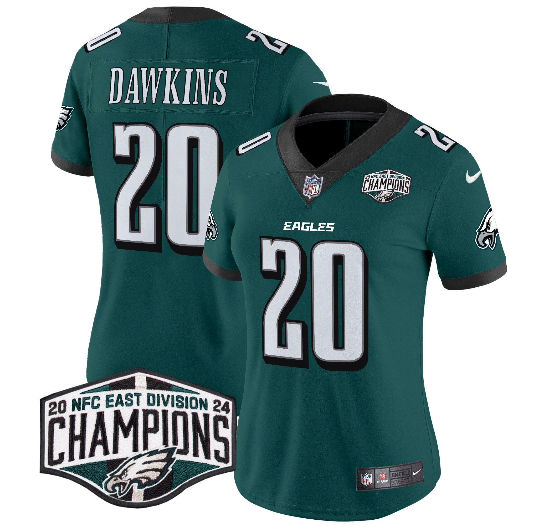 Women's Eagles 2024 NFC East Division Champions Vapor Limited Jersey - All Stitched - Image 8