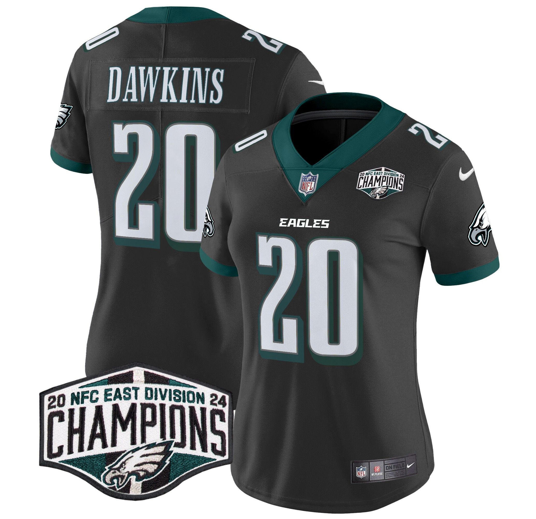 Women's Eagles 2024 NFC East Division Champions Vapor Limited Jersey - All Stitched - Image 24
