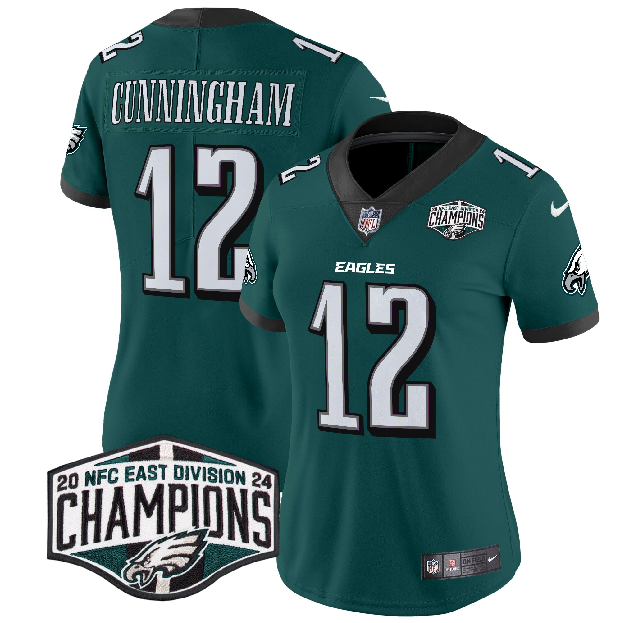 Women's Eagles 2024 NFC East Division Champions Vapor Limited Jersey - All Stitched - Image 6