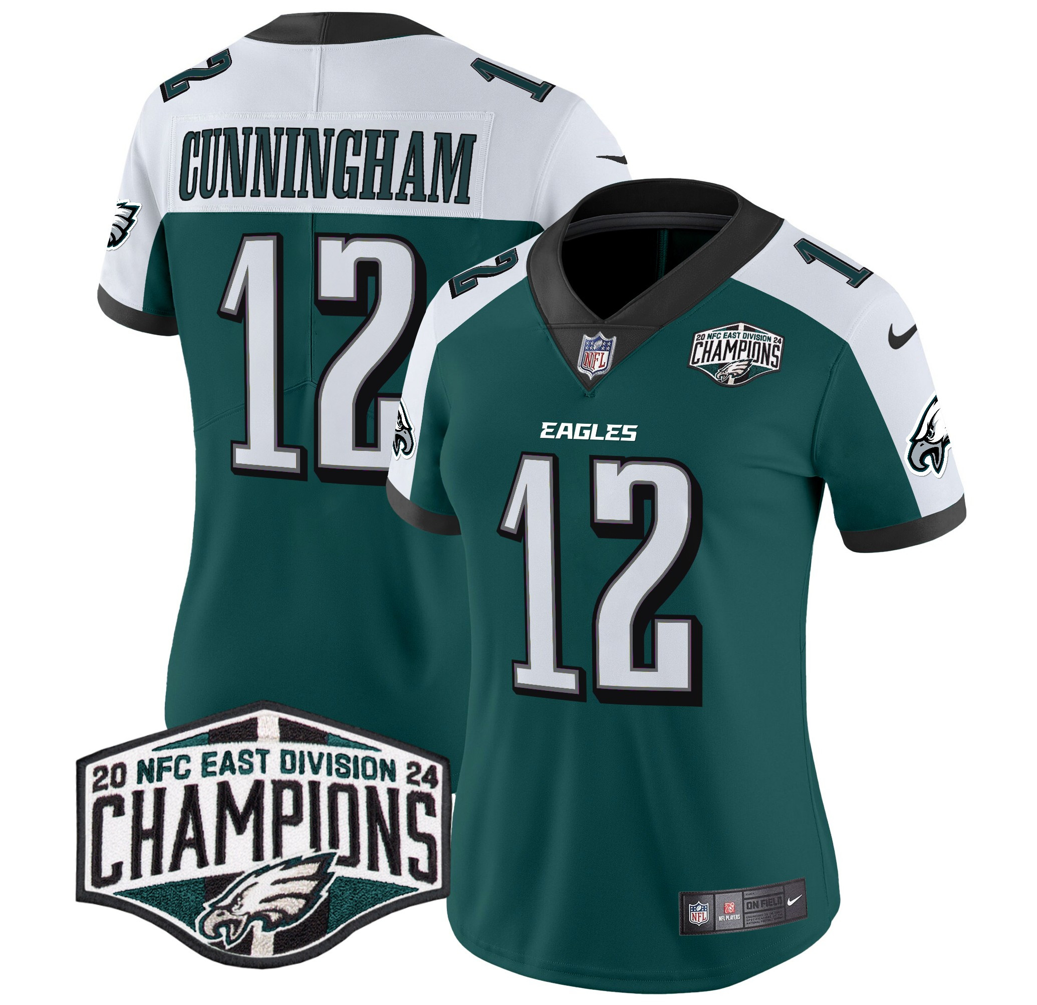 Women's Eagles 2024 NFC East Division Champions Vapor Limited Jersey - All Stitched - Image 30