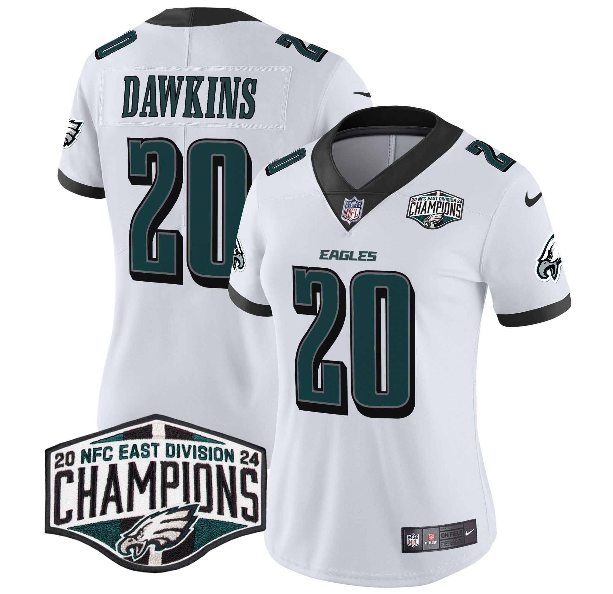 Women's Eagles 2024 NFC East Division Champions Vapor Limited Jersey - All Stitched - Image 16