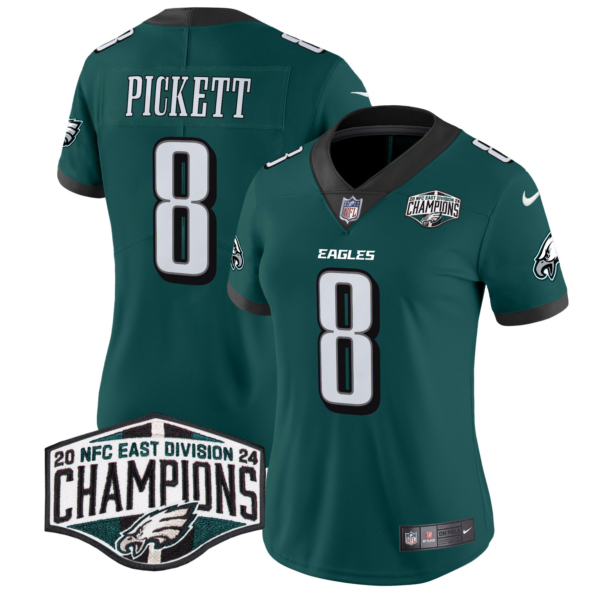Women's Eagles 2024 NFC East Division Champions Vapor Limited Jersey - All Stitched - Image 2