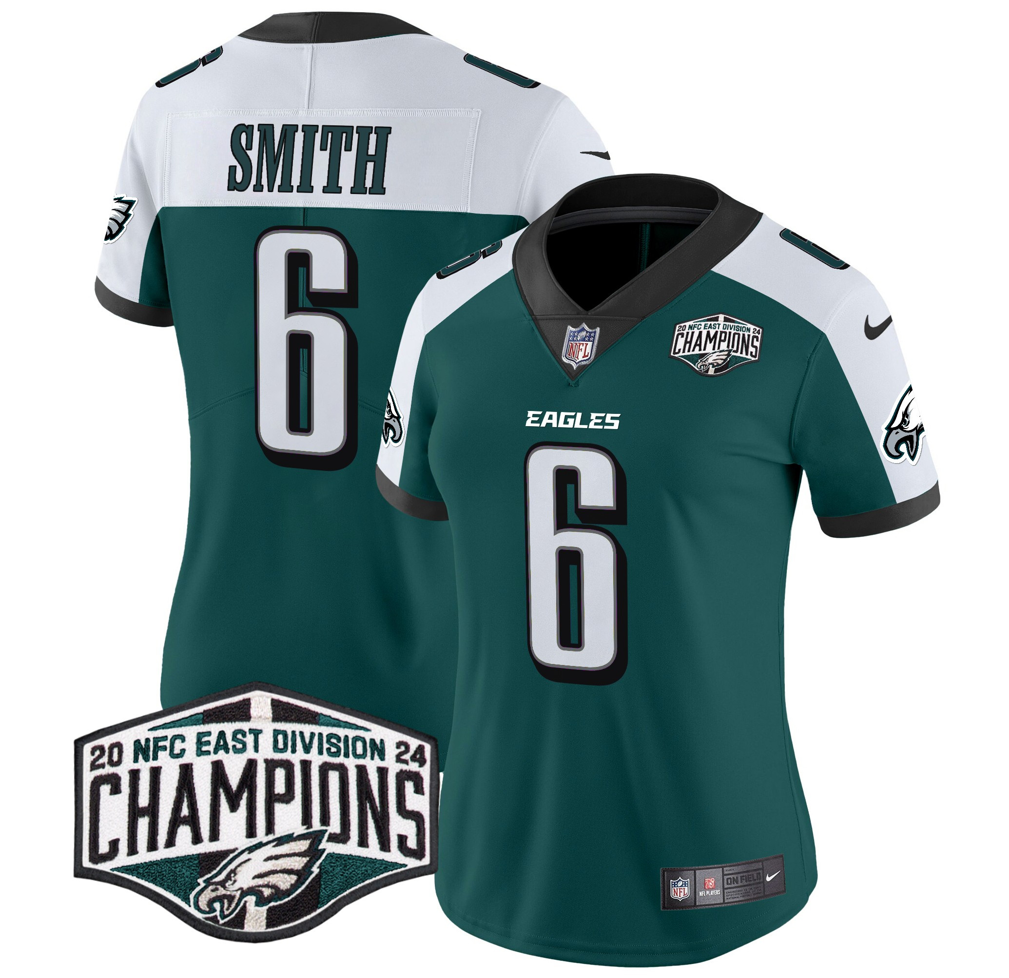 Women's Eagles 2024 NFC East Division Champions Vapor Limited Jersey - All Stitched - Image 29