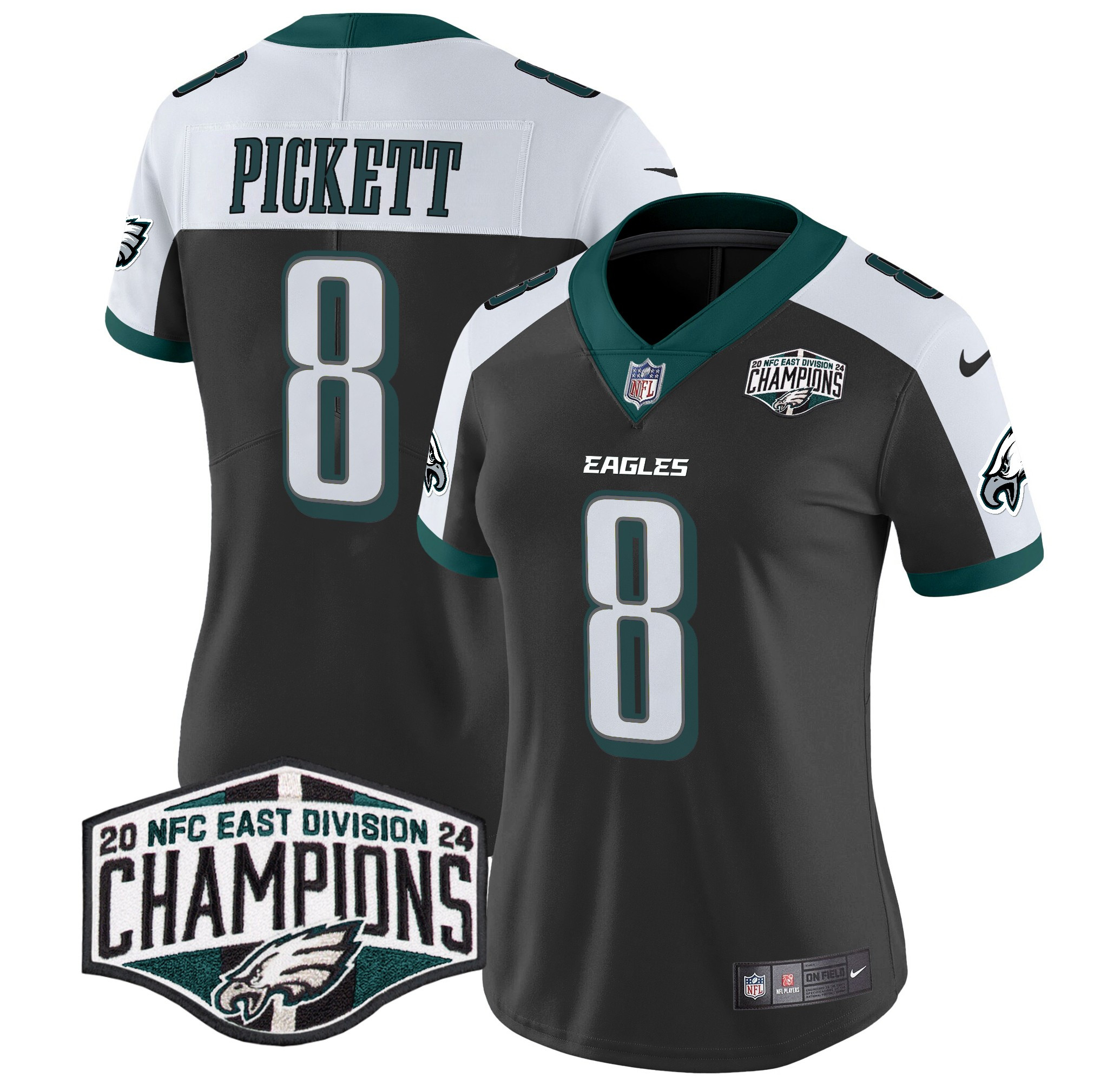 Women's Eagles 2024 NFC East Division Champions Vapor Limited Jersey - All Stitched - Image 34