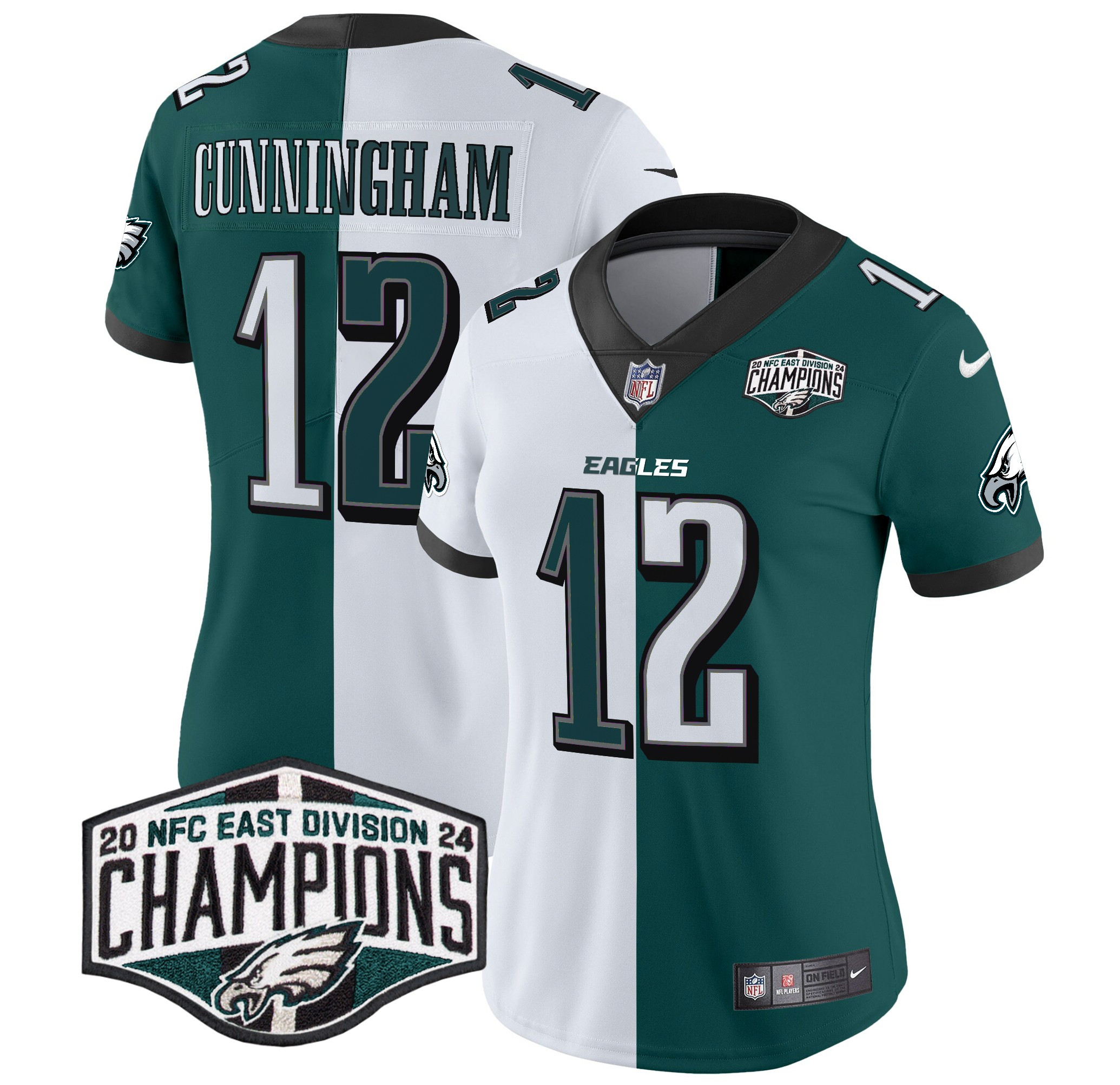 Women's Eagles 2024 NFC East Division Champions Vapor Limited Jersey - All Stitched - Image 46