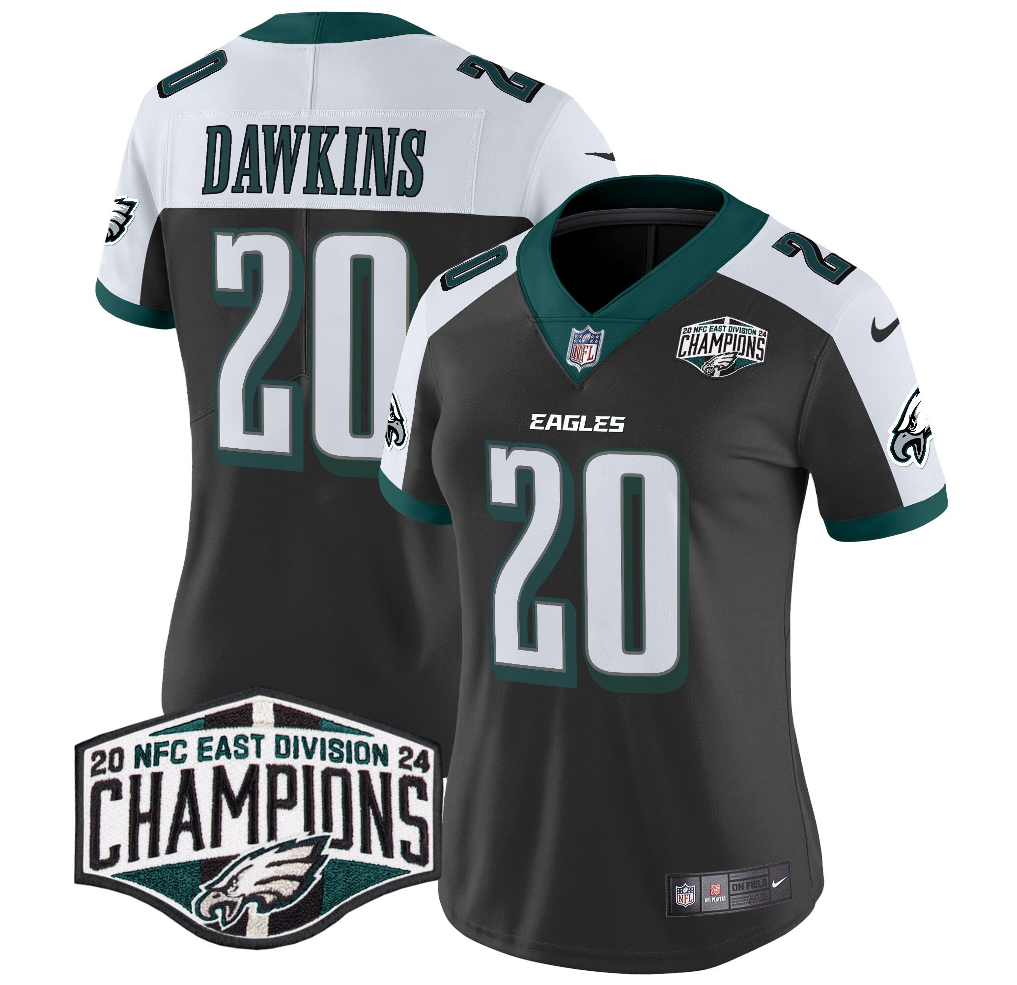 Women's Eagles 2024 NFC East Division Champions Vapor Limited Jersey - All Stitched - Image 40