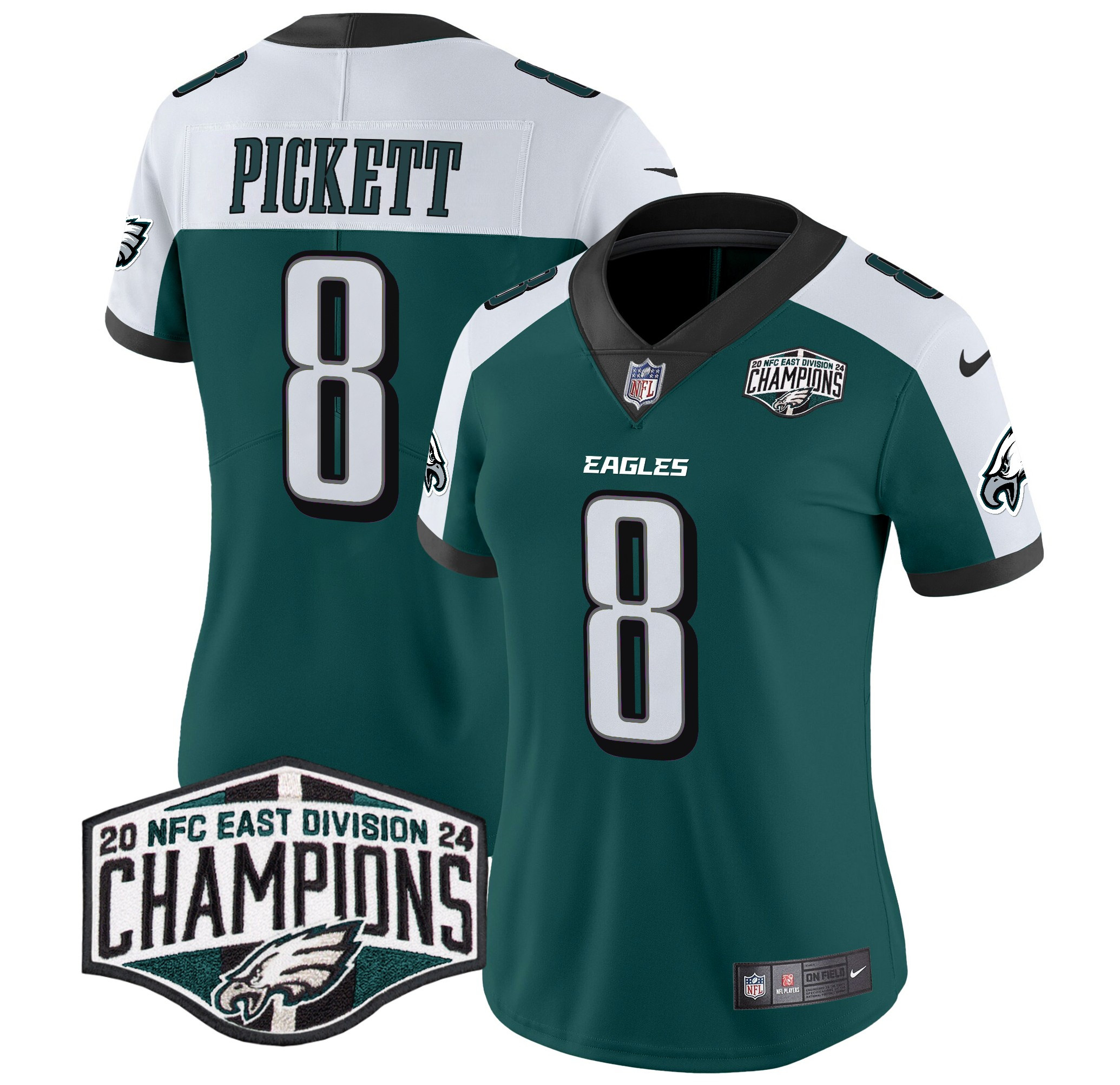 Women's Eagles 2024 NFC East Division Champions Vapor Limited Jersey - All Stitched - Image 26