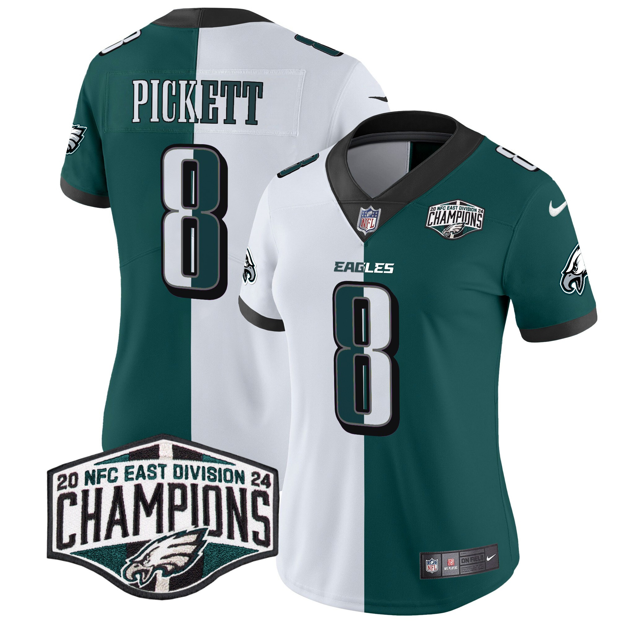 Women's Eagles 2024 NFC East Division Champions Vapor Limited Jersey - All Stitched - Image 42