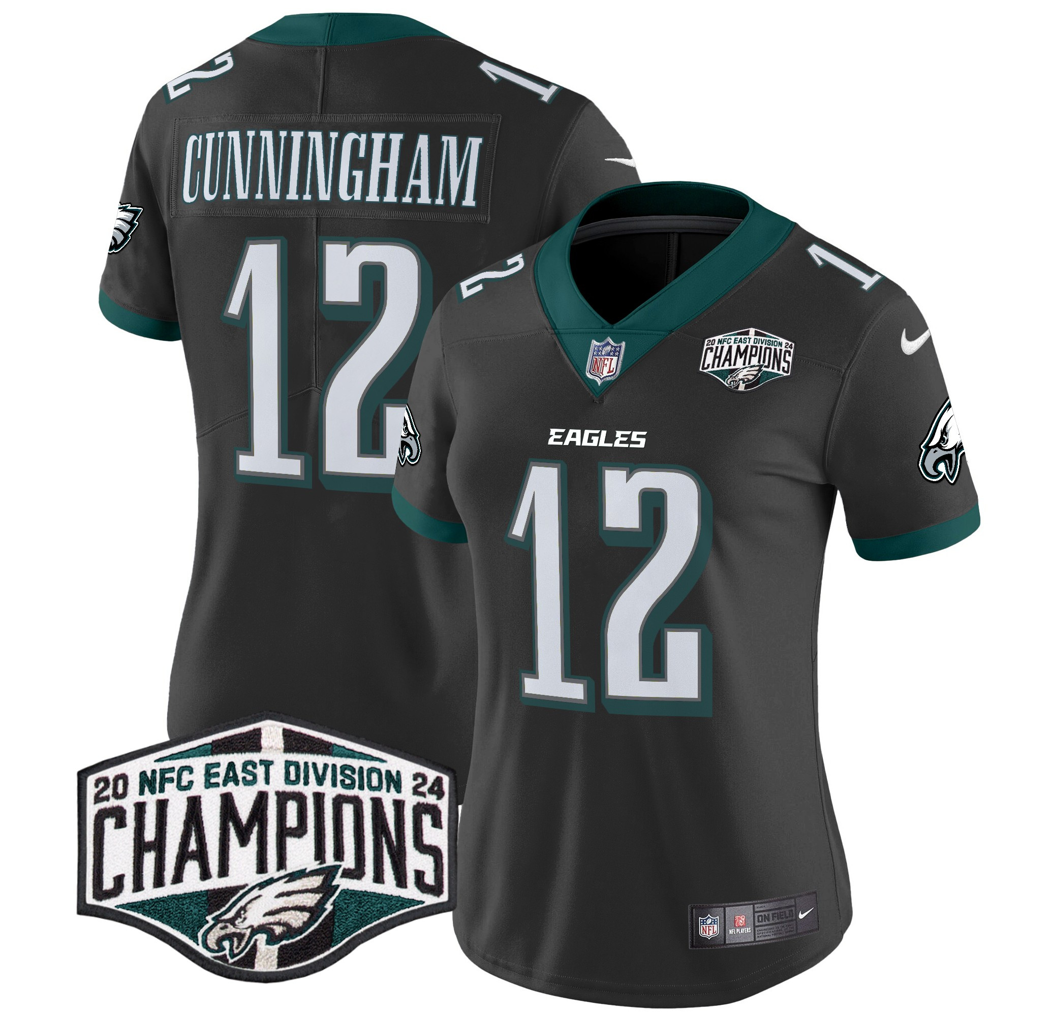Women's Eagles 2024 NFC East Division Champions Vapor Limited Jersey - All Stitched - Image 22