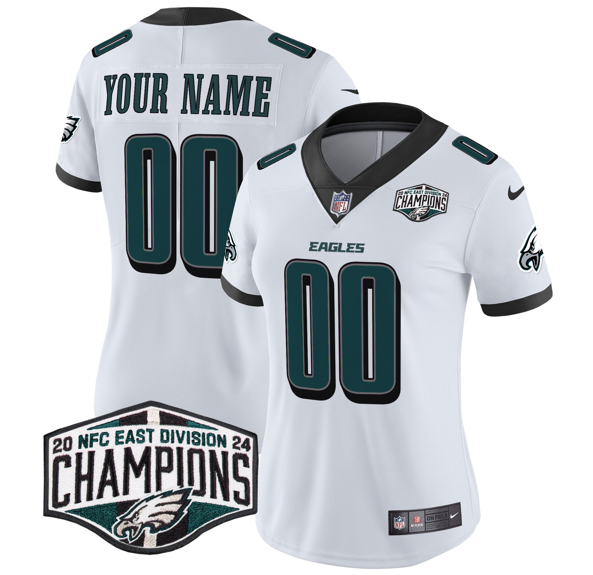 Eagles 2024 NFC East Division Champions Vapor Limited Custom Jersey - All Stitched - Image 8