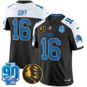Men's Detroit Lions 2025 90th & John Madden Patch Vapor Limited Jersey V2 - All Stitched