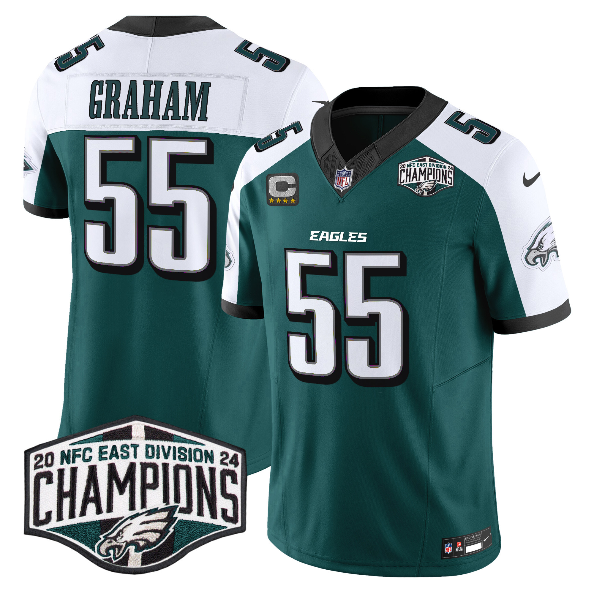 Men's Eagles 2024 NFC East Division Champions Vapor Limited Jersey - All Stitched - Image 31