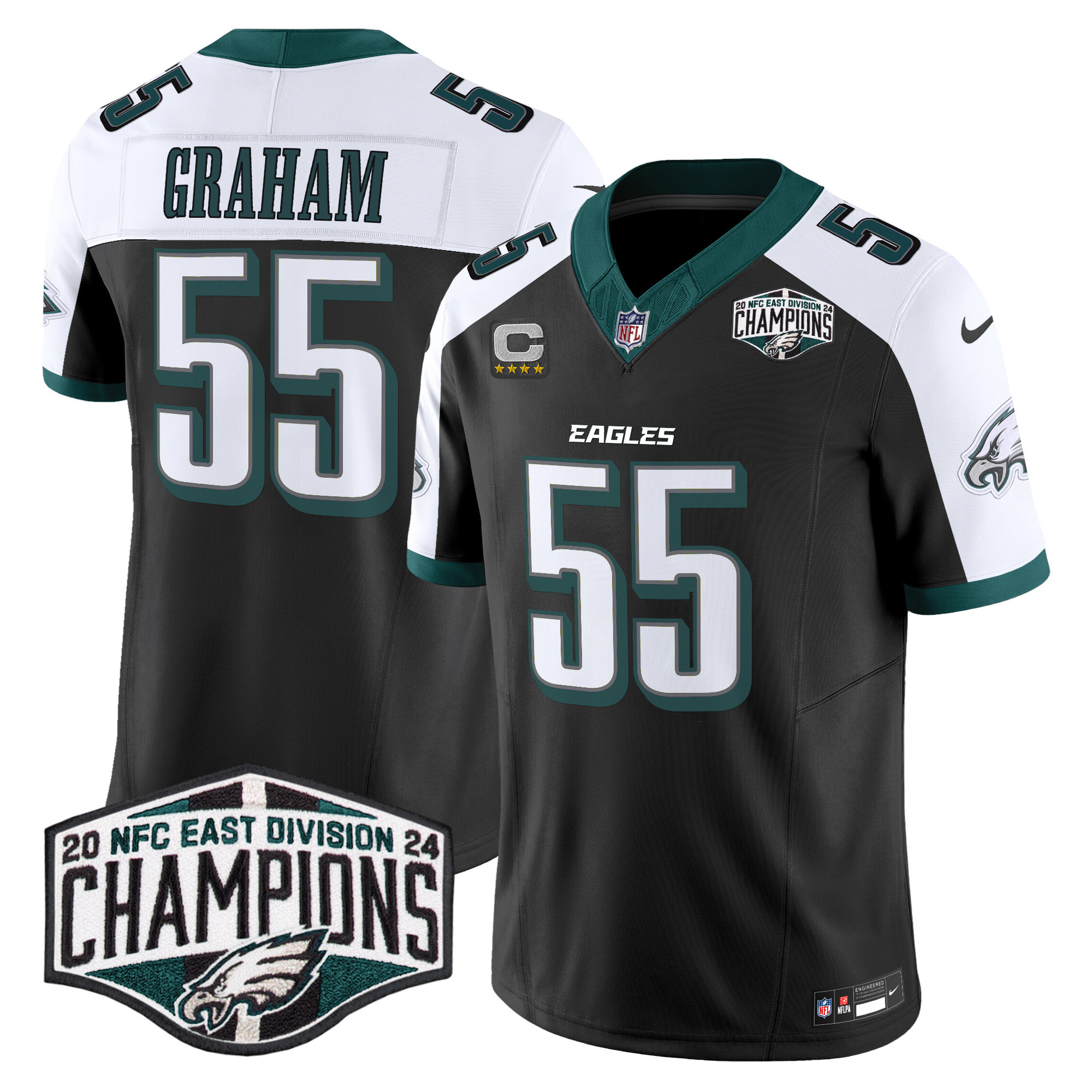 Men's Eagles 2024 NFC East Division Champions Vapor Limited Jersey - All Stitched - Image 39