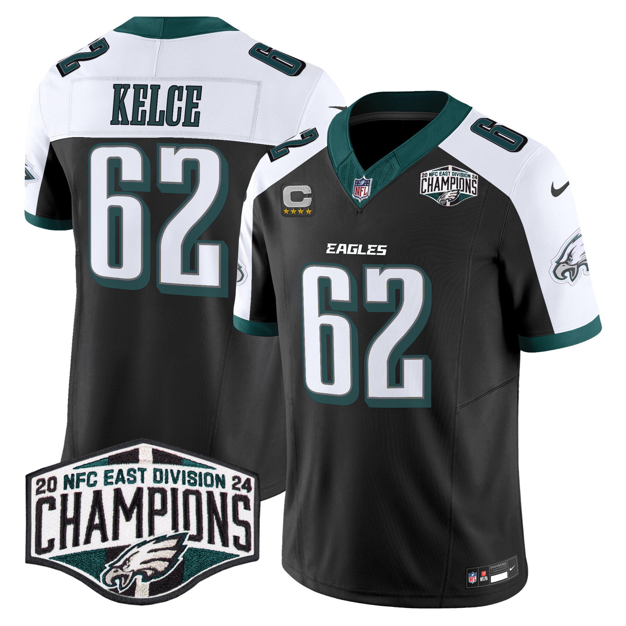 Men's Eagles 2024 NFC East Division Champions Vapor Limited Jersey - All Stitched - Image 36