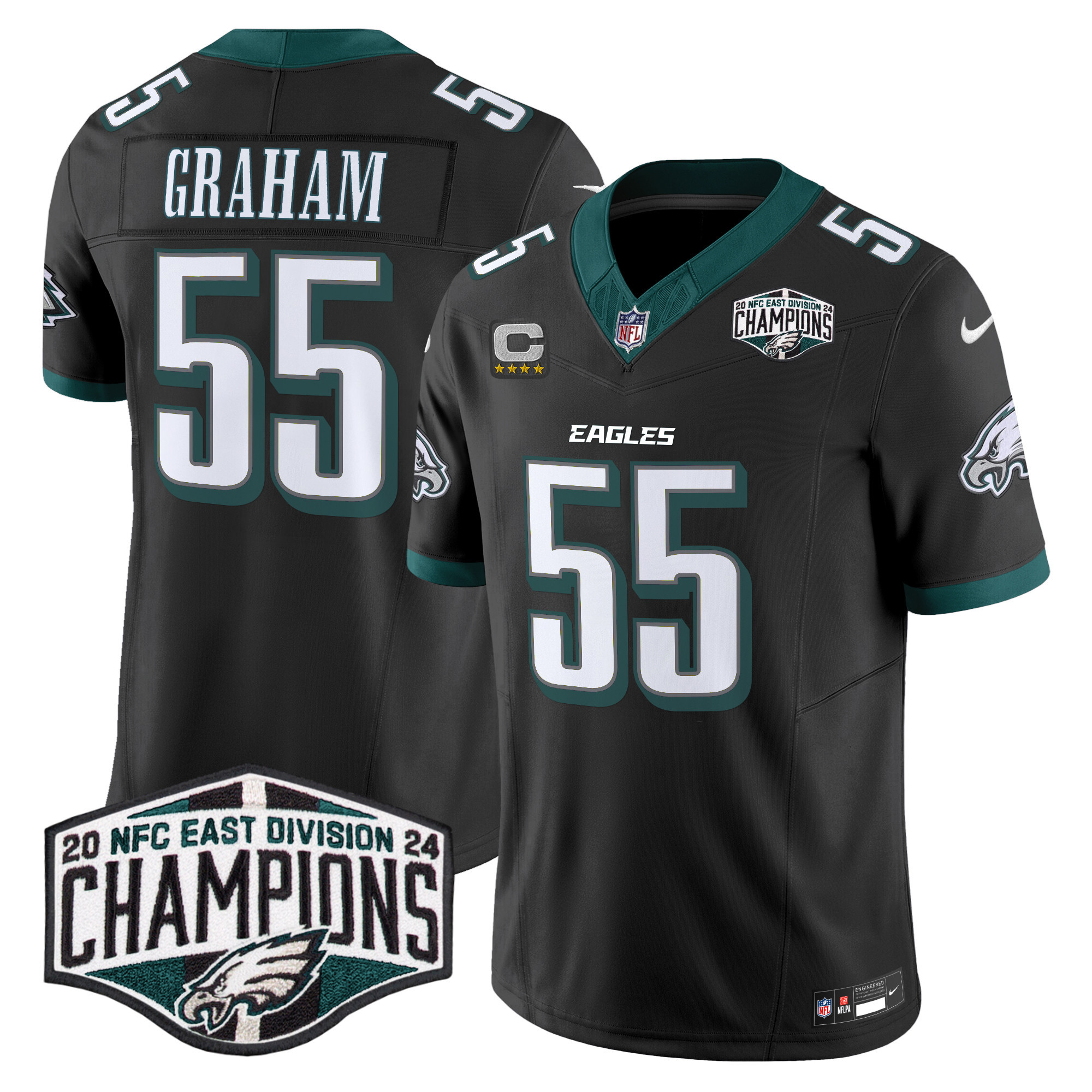 Men's Eagles 2024 NFC East Division Champions Vapor Limited Jersey - All Stitched - Image 24