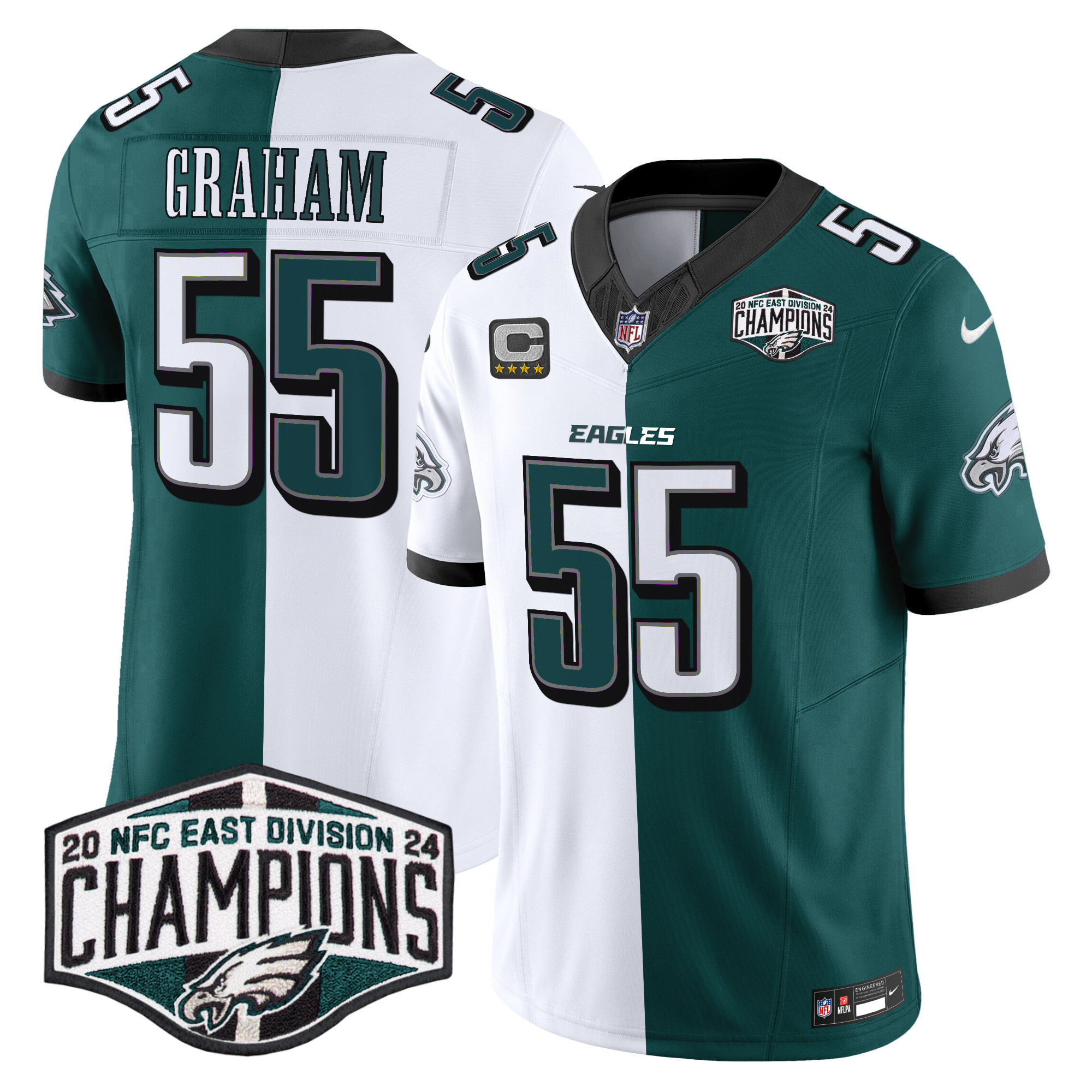 Men's Eagles 2024 NFC East Division Champions Vapor Limited Jersey - All Stitched - Image 47