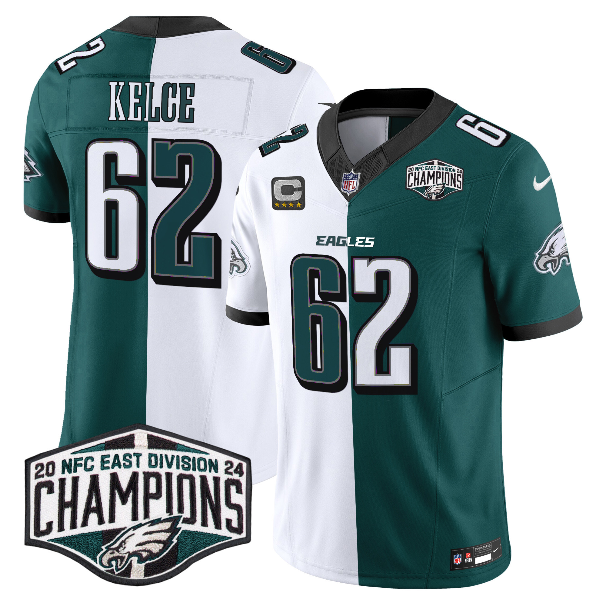 Men's Eagles 2024 NFC East Division Champions Vapor Limited Jersey - All Stitched - Image 44