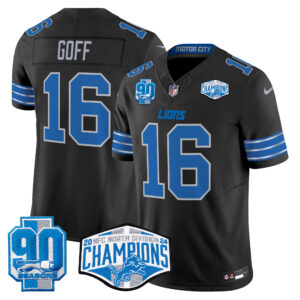 Men's Detroit Lions 2024 NFC North Division Champions Patch Vapor Limited Jersey - All Stitched