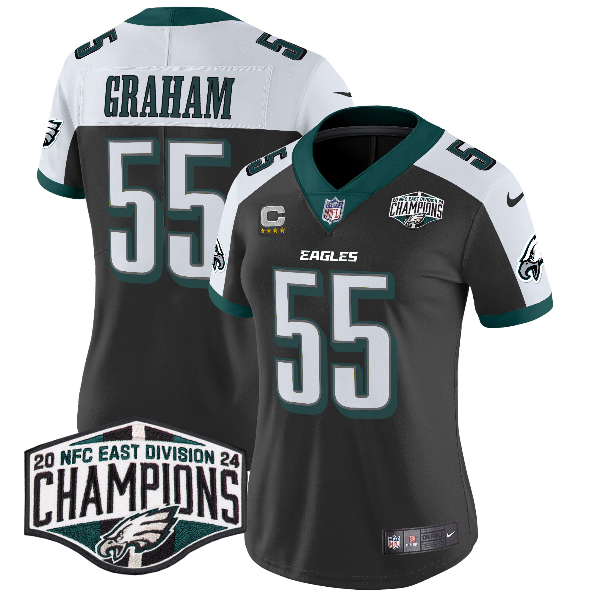 Women's Eagles 2024 NFC East Division Champions Vapor Limited Jersey - All Stitched - Image 39