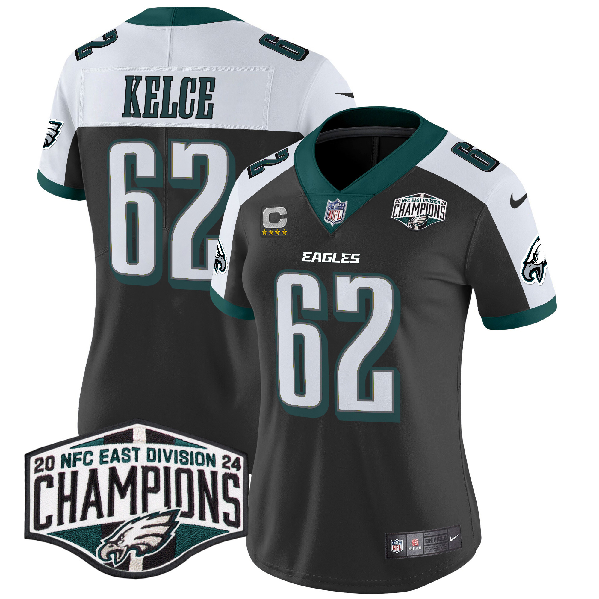 Women's Eagles 2024 NFC East Division Champions Vapor Limited Jersey - All Stitched - Image 36