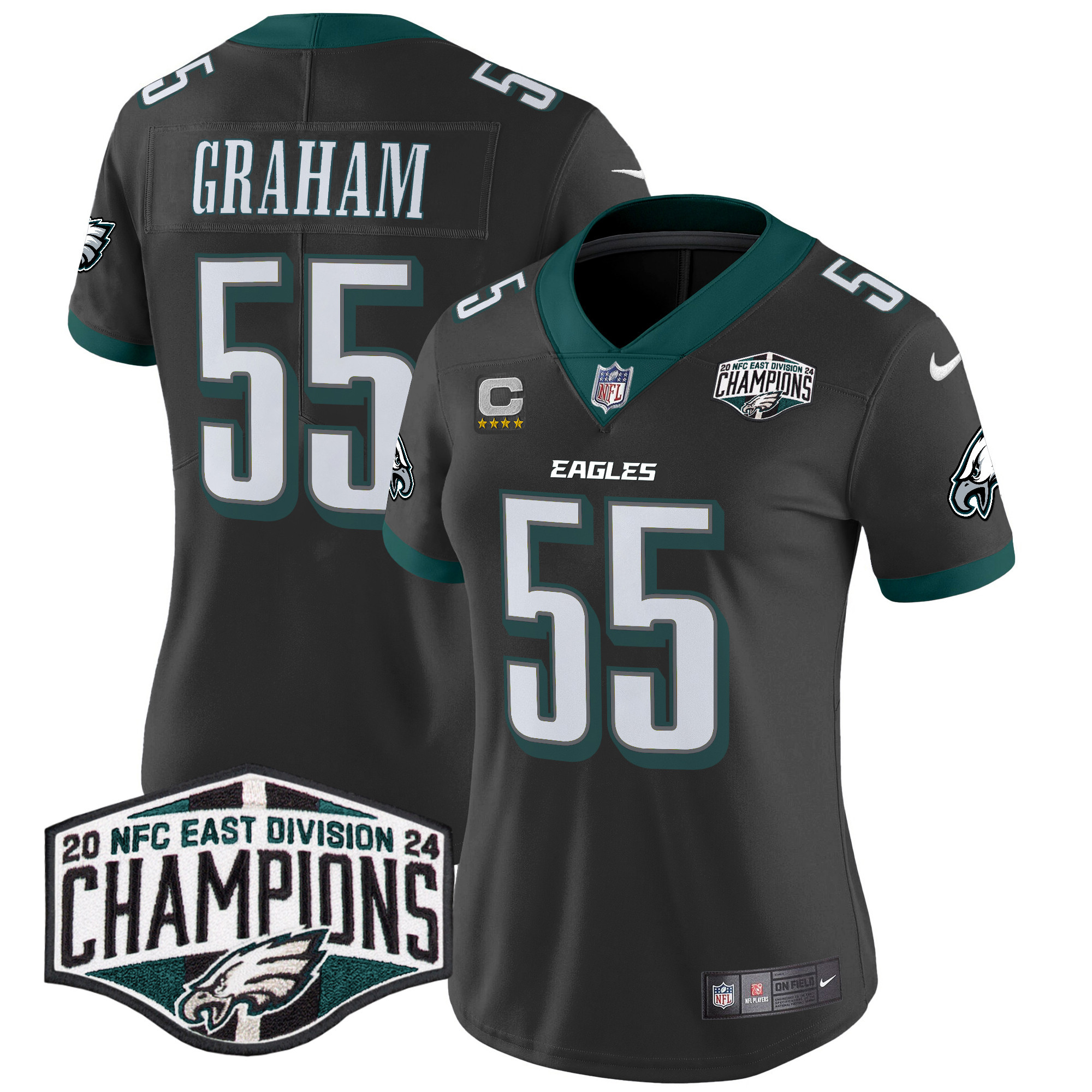 Women's Eagles 2024 NFC East Division Champions Vapor Limited Jersey - All Stitched - Image 23