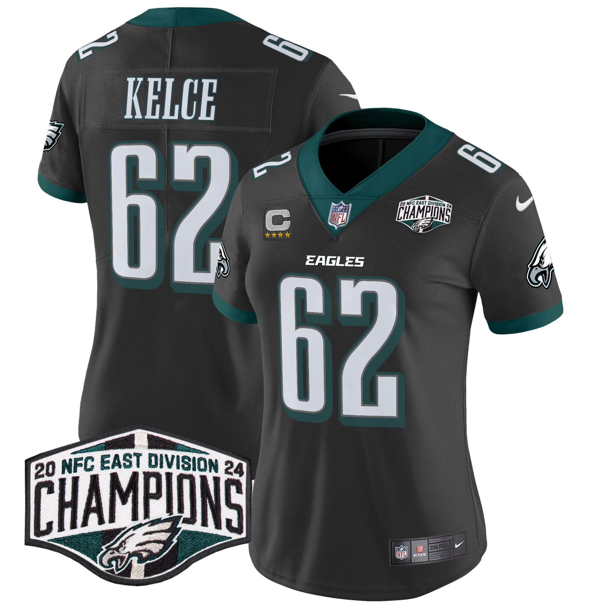 Women's Eagles 2024 NFC East Division Champions Vapor Limited Jersey - All Stitched - Image 20