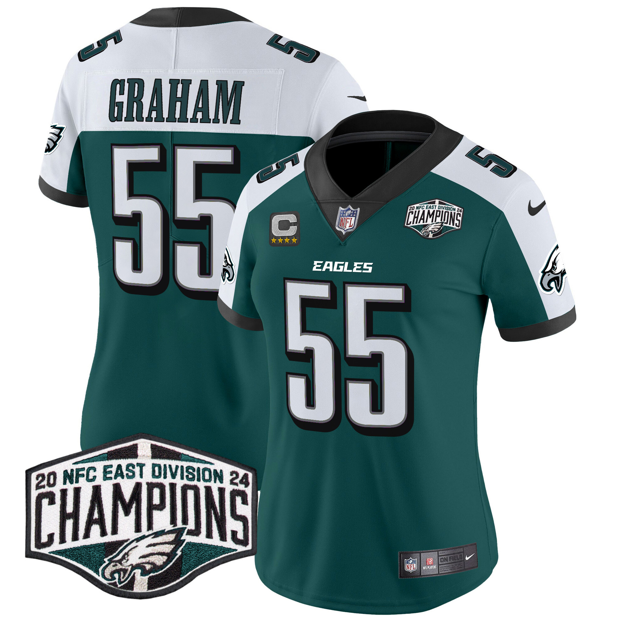 Women's Eagles 2024 NFC East Division Champions Vapor Limited Jersey - All Stitched - Image 31