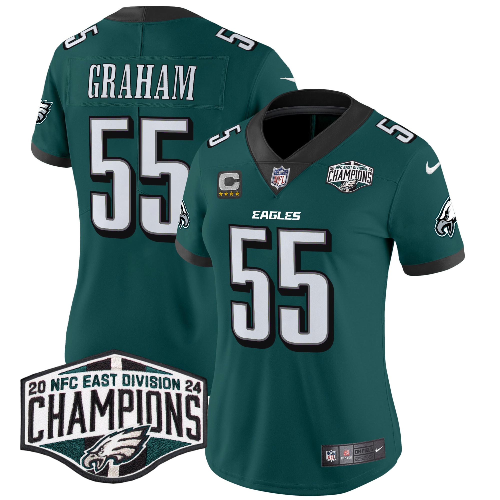 Women's Eagles 2024 NFC East Division Champions Vapor Limited Jersey - All Stitched - Image 7