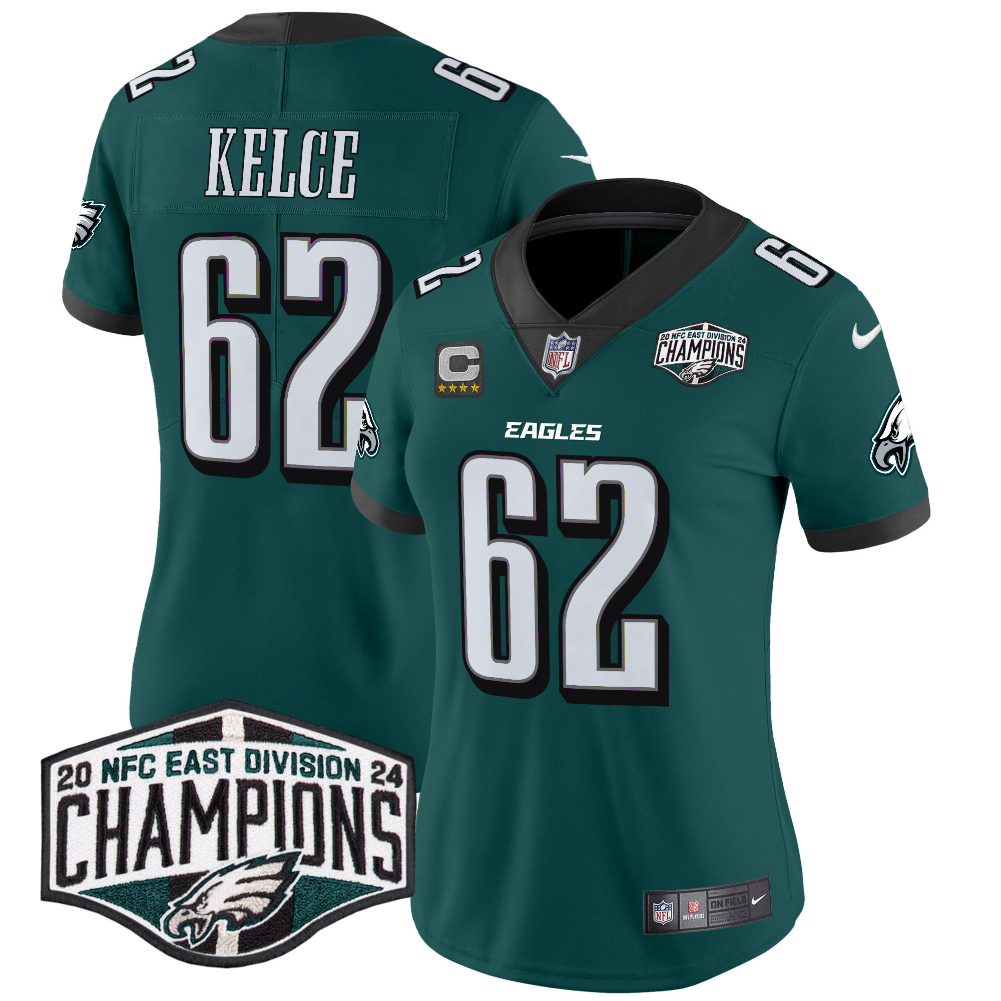 Women's Eagles 2024 NFC East Division Champions Vapor Limited Jersey - All Stitched - Image 4