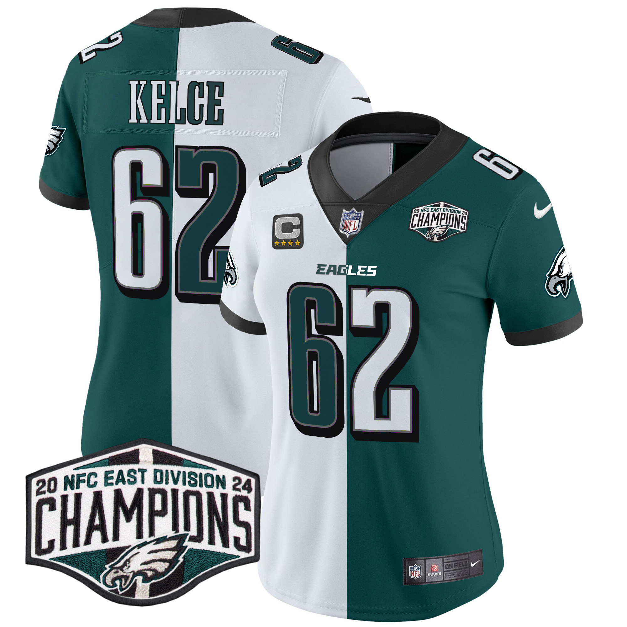 Women's Eagles 2024 NFC East Division Champions Vapor Limited Jersey - All Stitched - Image 44