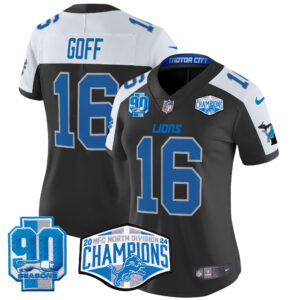 Women's Detroit Lions 2024 NFC North Division Champions Patch Vapor Limited Jersey - All Stitched