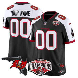 Buccaneers 2024 NFC South Division Champions Patch Vapor Limited Custom Jersey - All Stitched