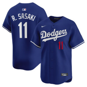 Los Angeles Dodgers Roki Sasaki Blue Jersey - All Stitched