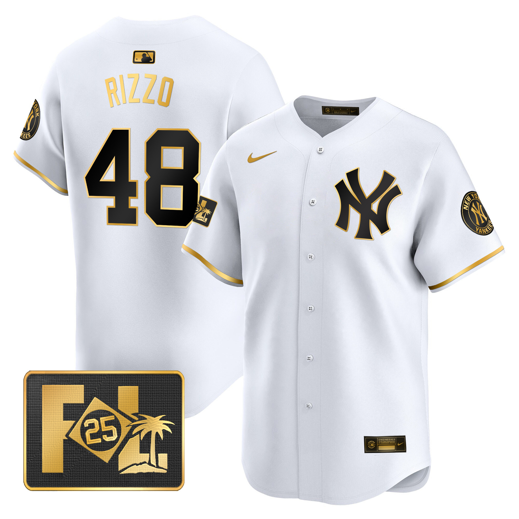 Men's New York Yankees 2025 Spring Training Patch Vapor Premier Limited Jersey - All Stitched - Image 14