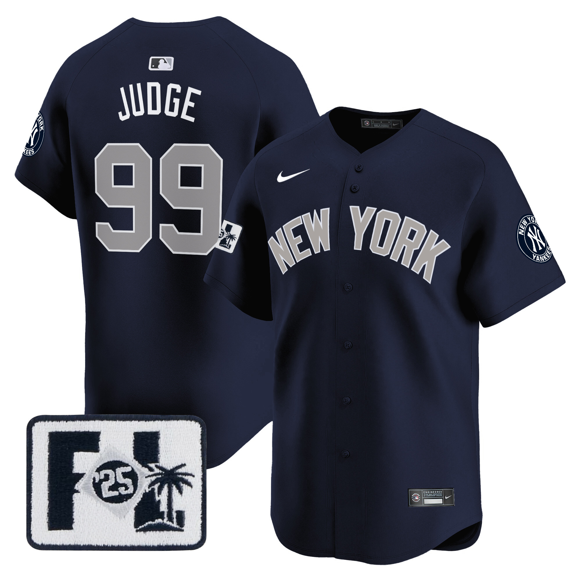 Men's New York Yankees 2025 Spring Training Patch Vapor Premier Limited Jersey - All Stitched - Image 33