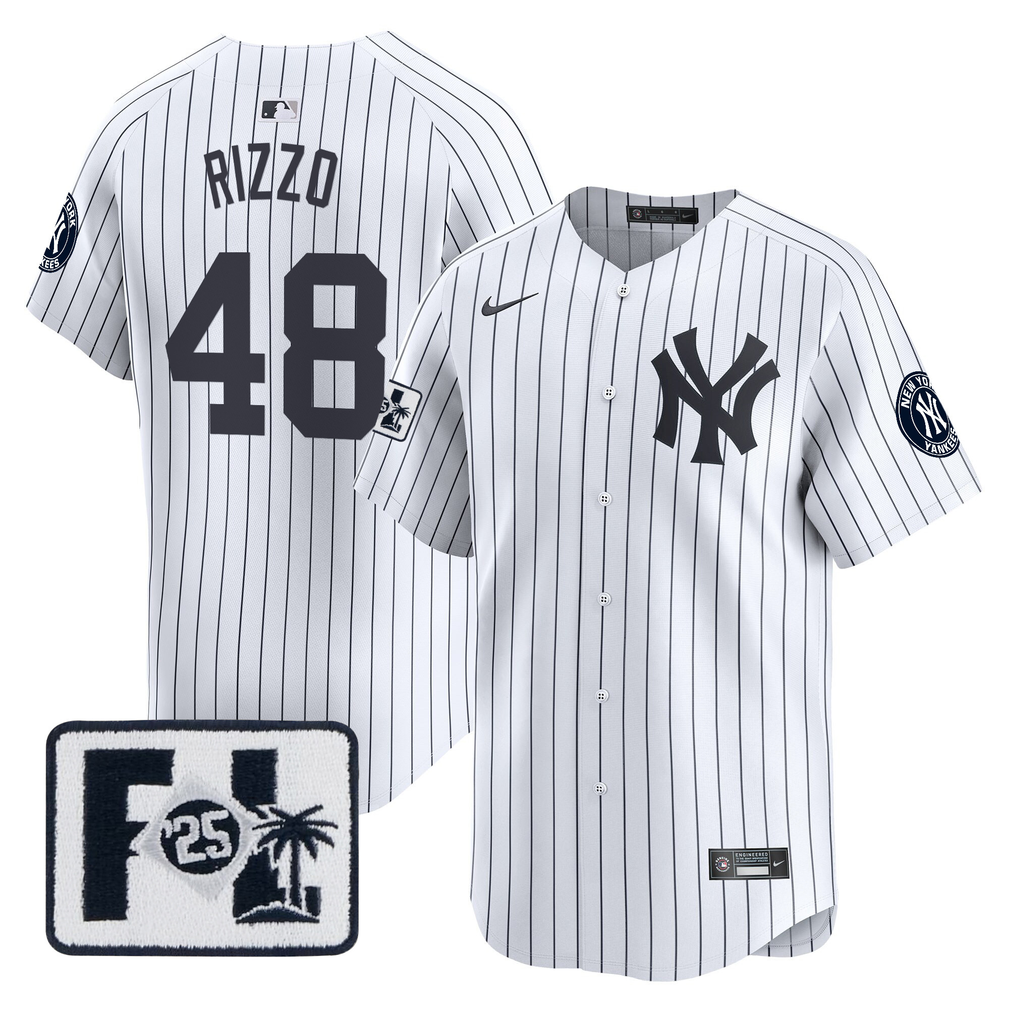 Men's New York Yankees 2025 Spring Training Patch Vapor Premier Limited Jersey - All Stitched - Image 22