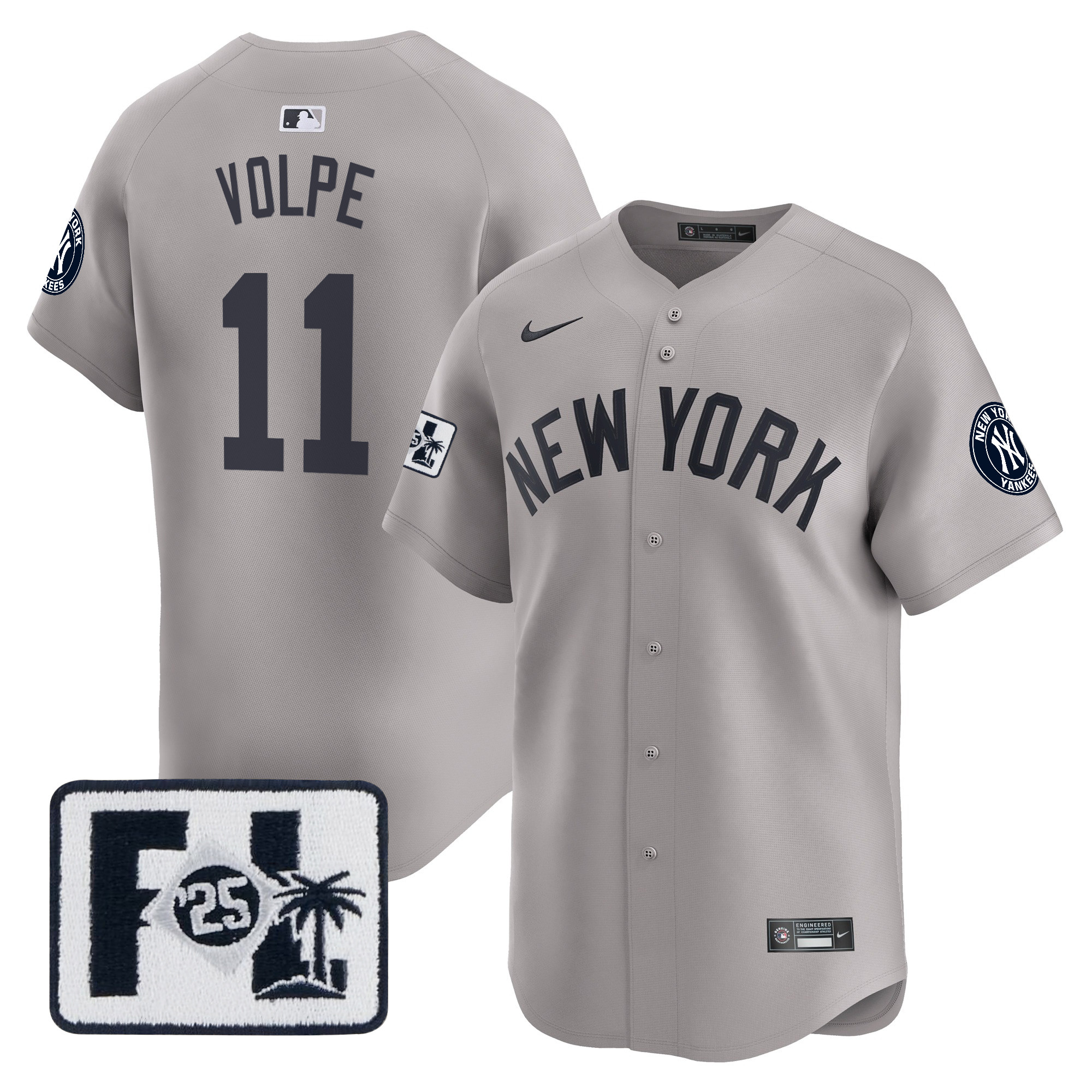 Men's New York Yankees 2025 Spring Training Patch Vapor Premier Limited Jersey - All Stitched - Image 26