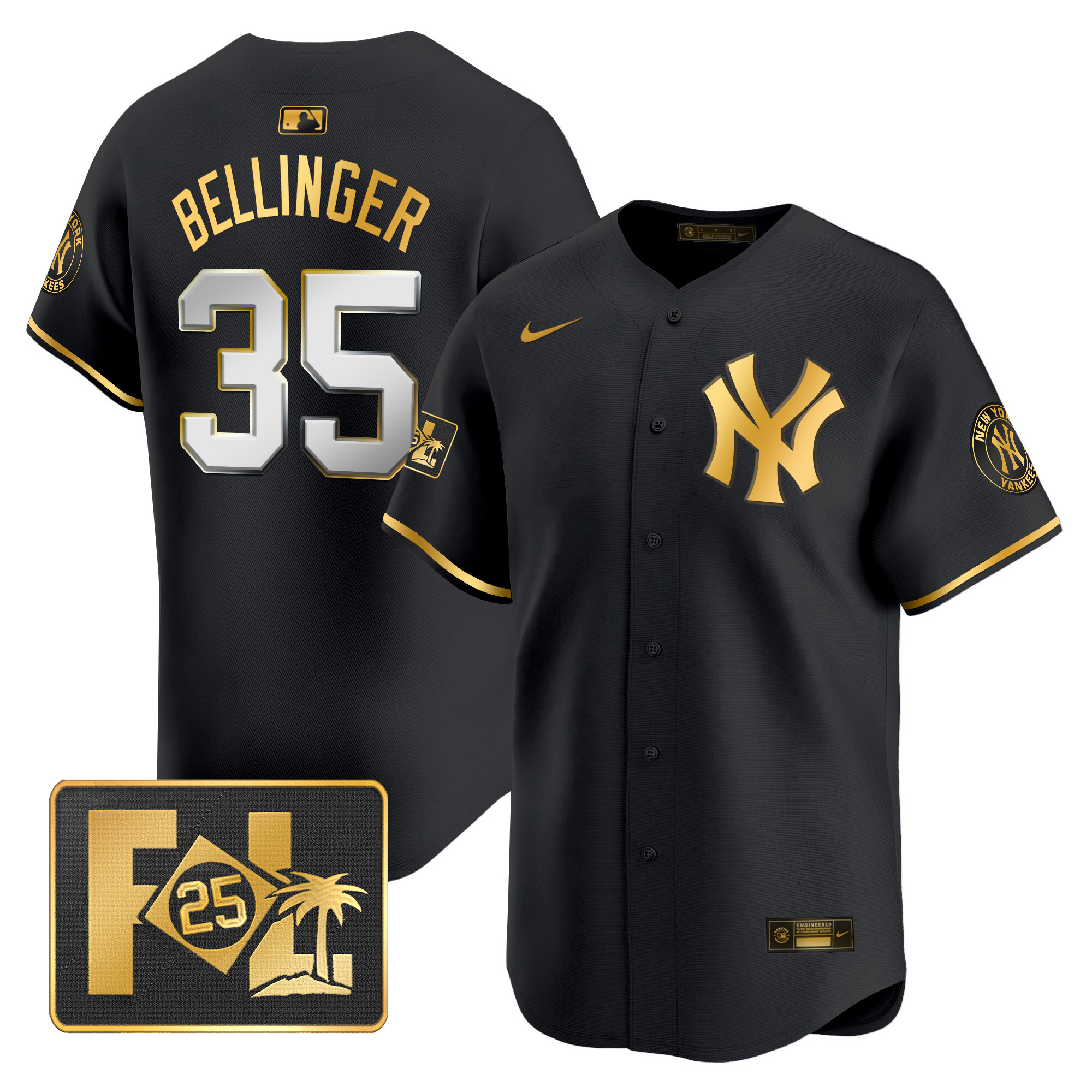 Men's New York Yankees 2025 Spring Training Patch Vapor Premier Limited Jersey - All Stitched - Image 7
