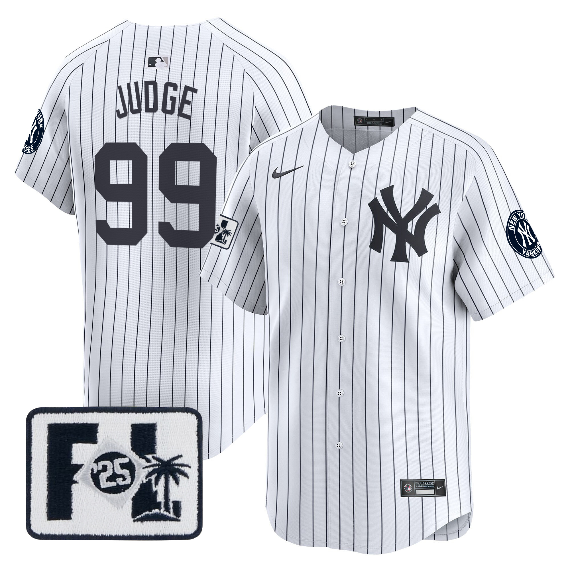 Men's New York Yankees 2025 Spring Training Patch Vapor Premier Limited Jersey - All Stitched - Image 17