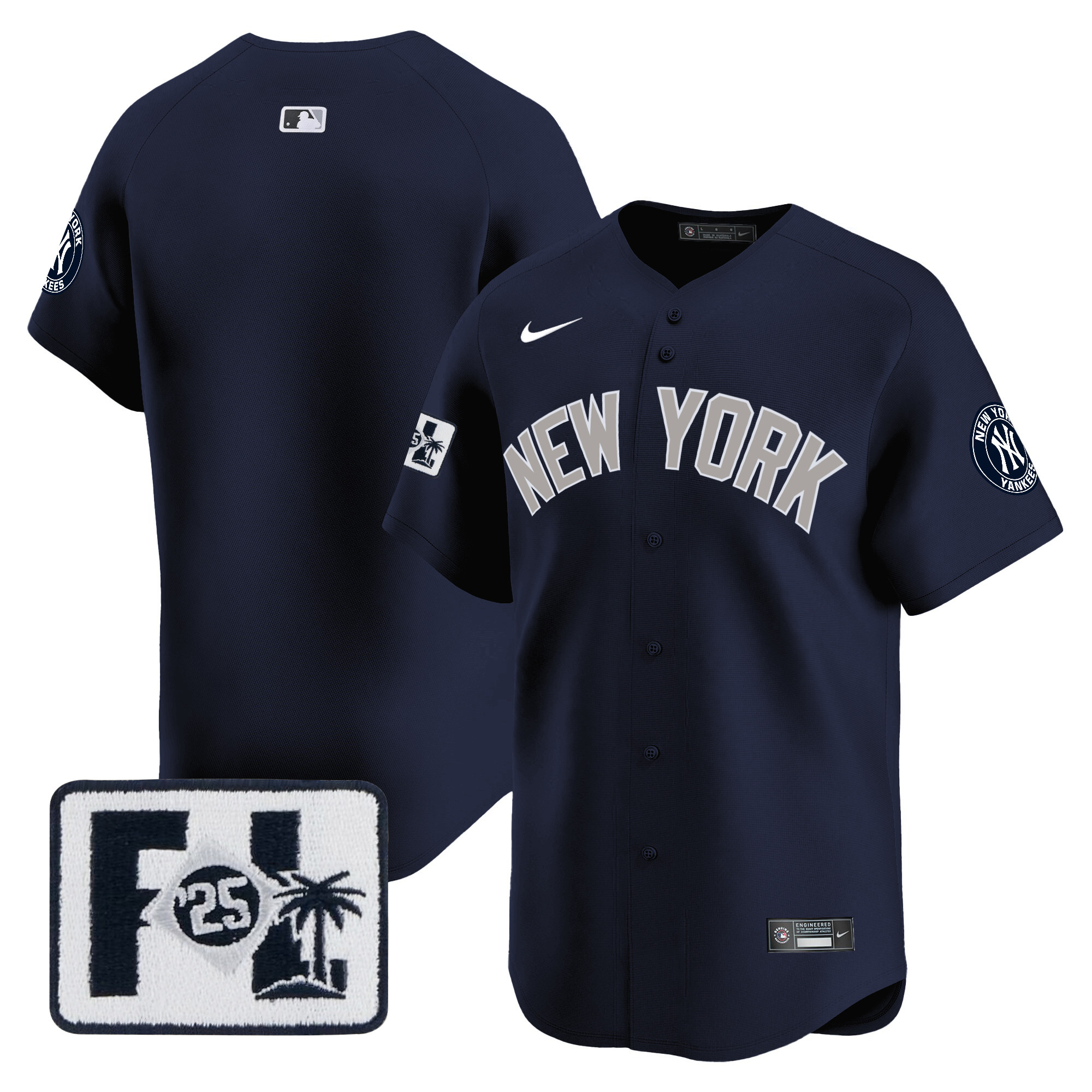 Men's New York Yankees 2025 Spring Training Patch Vapor Premier Limited Jersey - All Stitched - Image 40