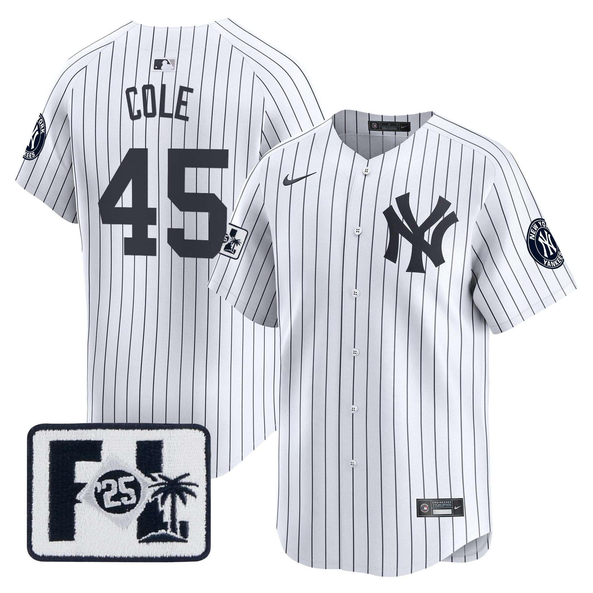 Men's New York Yankees 2025 Spring Training Patch Vapor Premier Limited Jersey - All Stitched - Image 21