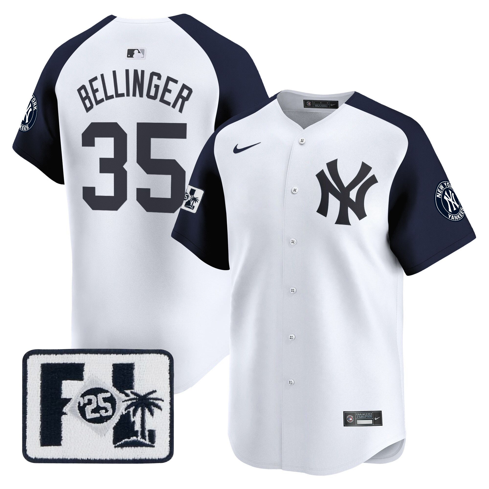 Men's New York Yankees 2025 Spring Training Patch Vapor Premier Limited Jersey - All Stitched - Image 47